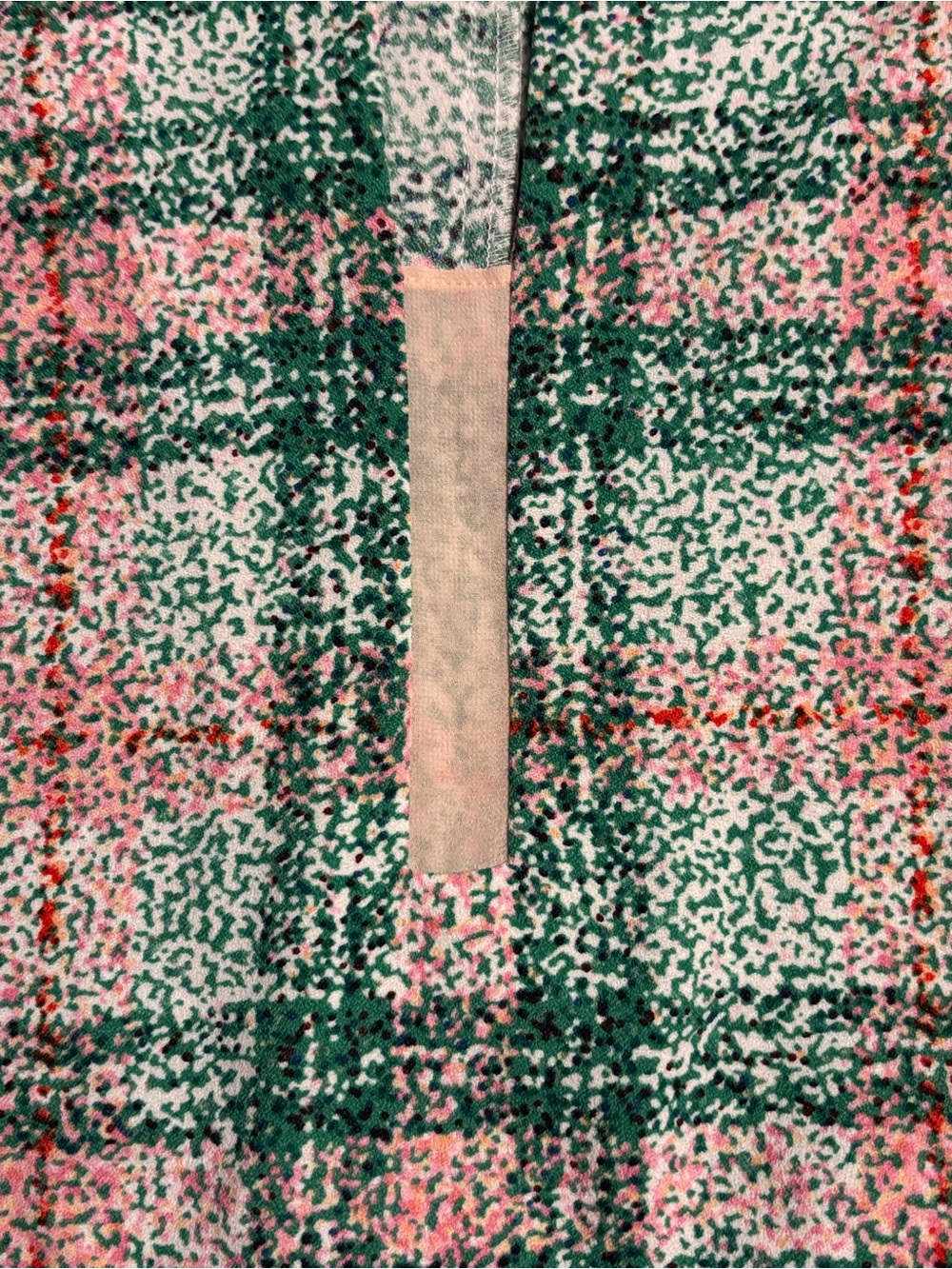 cooper & ella Green and Pink Speckled Split-Neck Top - Picture 4 of 5